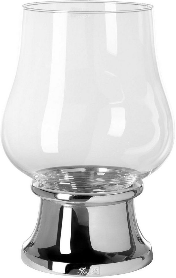 Fink Windlicht PALINA (1 St), Kerzenhalter mit Glas, vernickelt von Fink