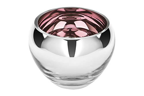 Fink - Windlicht - Teelichthalter - Colore - verspiegeltes Glas - Rose - Ø 12 cm von Fink