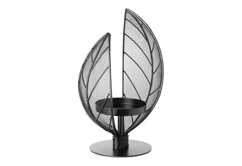 Fink Windlicht VITANA Windlicht - matt schwarz aus Eisen - H. 30cm - Kerzenhalter (1x Windlicht, Kerzenleuchter - Windlichthalter), Kerzenhalter - Leuchter - Deko von Fink