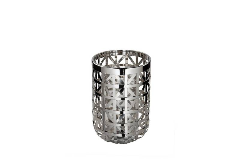 Fink Windlicht JORIS Windlicht mit Glas - H.33cm x D.22cm - silber - Edelstahl /Glas (1 St., Kerzenleuchter - Windlichthalter), Eleganter Kerzenhalter Leuchter - Deko für stilvolle Atmosphäre von Fink