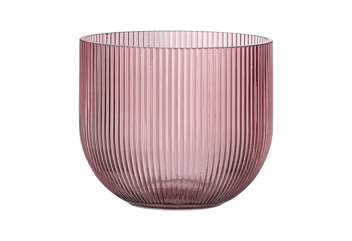 Fink Windlicht Windlicht SOLARI - rose - Glas - H.13,5cm x Ø 16cm, durchgefärbt - mundgeblasen von Fink