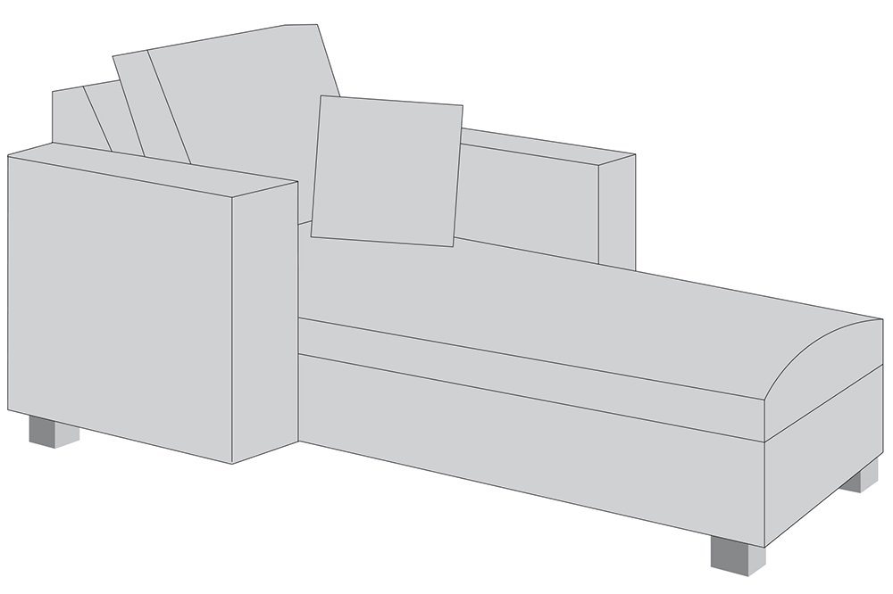 Kissenbezüge FINK Komplettbezug Bezug Chaise rechts - stone - H. 1cm x B. 1cm, Fink von Fink