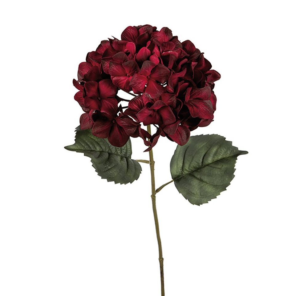 Kunstpflanze FINK Kunstblume Hortensie - dunkelrot - H. 68cm, Fink von Fink