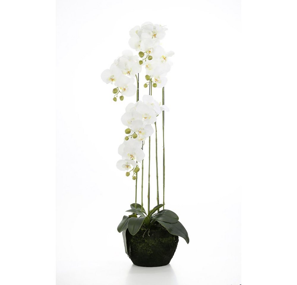 Kunstpflanze FINK Kunstblume Orchidee - weiß - H. 3,3cm x B. 28cm, Fink von Fink
