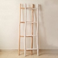 Holzleiter 150 cm. Holztreppe Leiter Steigleiter Trittleiter Schrotleiter Deko Handgemachte Handtuchhalter Kleiderhalter Kleiderleiter von FinkHandmade