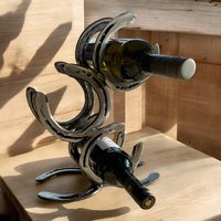 Weinständer Aus Hufeisen/ Metall Flaschenhalter/ Deko Hufeisen von FinkosIronart