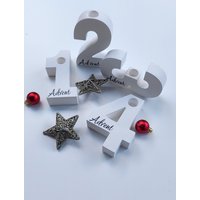 Adventskranz Mit Zahlen /Keraflott/ Weihnachtsdeko/ Kerzen/ Kerzenhalter/ Adventszahlen 1 Bis 4/ Gießpuver /Weihanchtsdekoration/ von FinlesDesign