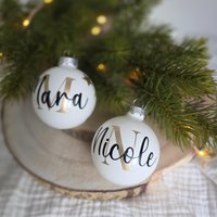 Weihnachtskugeln Personalisiert, Personalisierte Weihnachtskugel, Personalisierter Christbaumschmuck, Mit Namen Weihnachtskugeln Personalisiert, Personalisierte Weihnachtskugel, Personalisierter Christbaumschmuck, Mit Namen von FinlesDesign