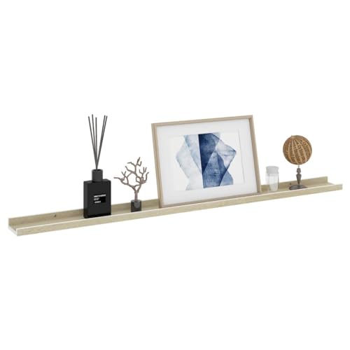 Finlon Minimalistische Wandregale – Set aus 2 kleinen, 40 cm großen Schweberegalen für dekorative Präsentation und platzsparende Aufbewahrung-Weiß(115 x 9 x 3 cm) von Finlon