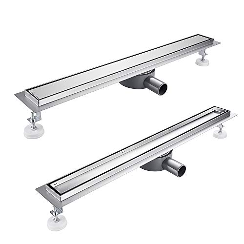 Finmrys Duschrinne 70 cm Befliesbar 360 Grad Edelstahl komplettset Duschablauf Extra Flach Siphon mit Geruchsstop und Haarsieb Duschabfluss Bodenablauf Größen 50cm - 120cm Ablaufrinne für Badezimmer Finmrys Duschrinne 70 cm Befliesbar 360 Grad Edelstahl komplettset Duschablauf Extra Flach Siphon mit Geruchsstop und Haarsieb Duschabfluss Bodenablauf Größen 50cm - 120cm Ablaufrinne für Badezimmer von Finmrys