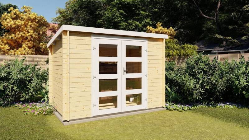 Finn Art Blockhaus Gartenhaus Funny 13 Holzhaus Blockbohlenhaus, BxT: 298x200 cm, mit Fußboden Finn Art Blockhaus Gartenhaus Funny 13 Holzhaus Blockbohlenhaus, BxT: 298x200 cm, mit Fußboden von Finn Art Blockhaus