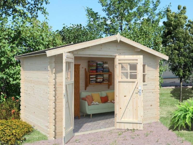 Finn Art Blockhaus Gartenhaus Gartenhaus Aktion 14 Holzhaus Blockbohlenhaus, BxT: 320x205 cm von Finn Art Blockhaus