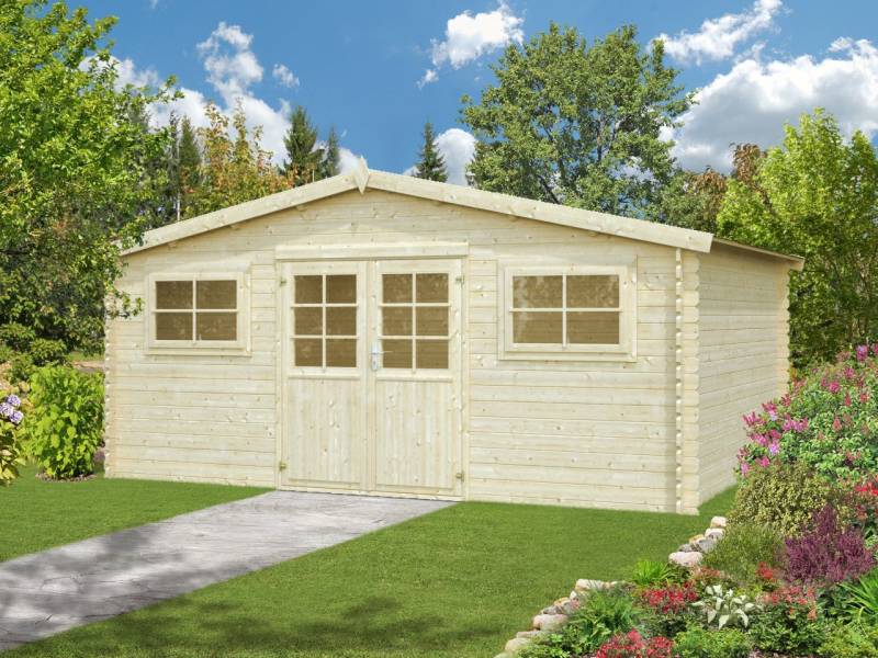 Finn Art Blockhaus Gartenhaus Gartenhaus Aktion 25 Holzhaus Blockbohlenhaus, BxT: 504x380 cm von Finn Art Blockhaus
