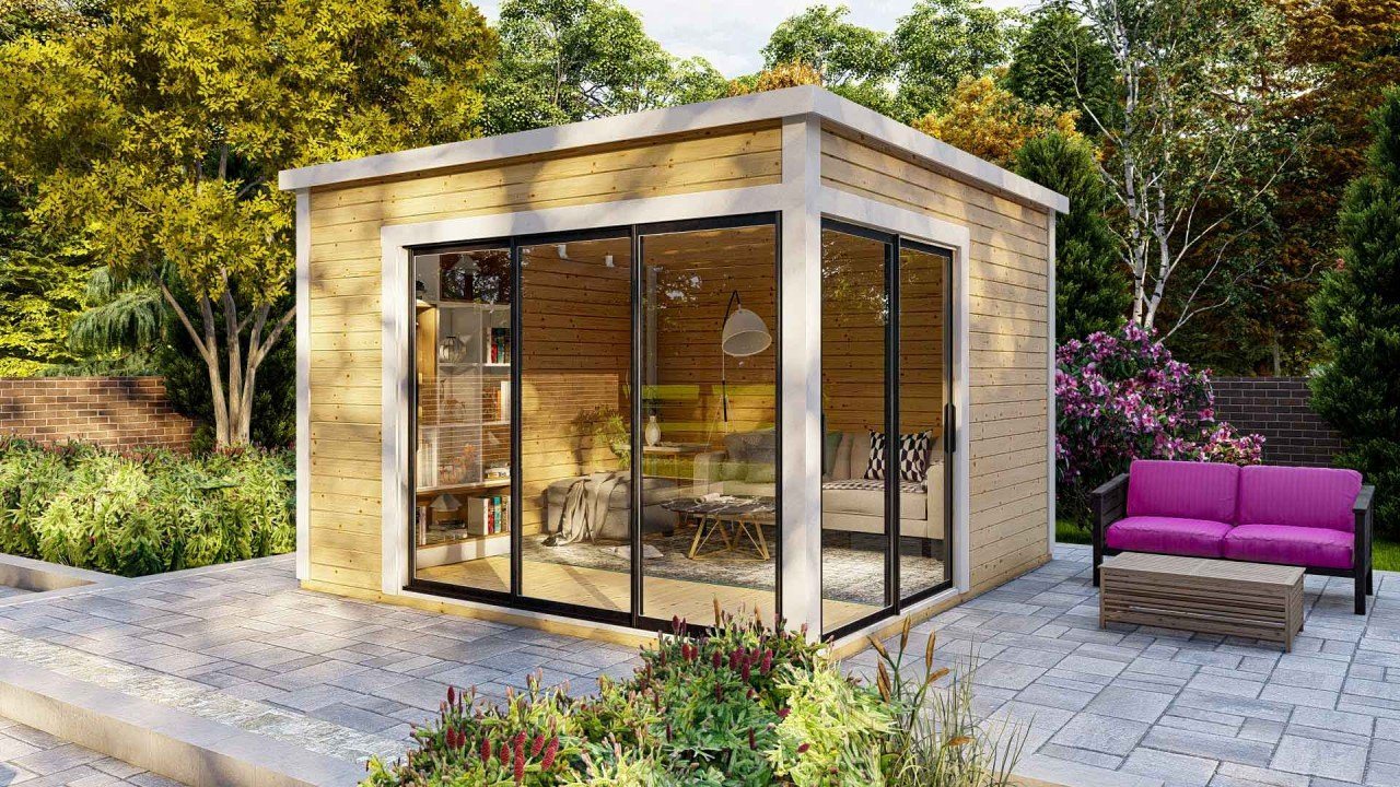 Finn Art Blockhaus Gartenhaus Sydney 32 Holzhaus, BxT: 360x370 cm, mit Fußboden Finn Art Blockhaus Gartenhaus Sydney 32 Holzhaus, BxT: 360x370 cm, mit Fußboden von Finn Art Blockhaus