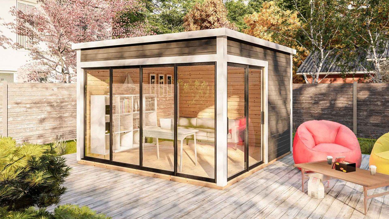 Finn Art Blockhaus Gartenhaus Sydney 35 Holzhaus, BxT: 360x370 cm von Finn Art Blockhaus