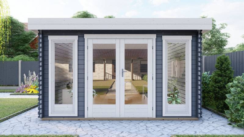 Finn Art Blockhaus Gartenhaus York 7 Holzhaus Blockbohlenhaus, BxT: 390x300 cm von Finn Art Blockhaus