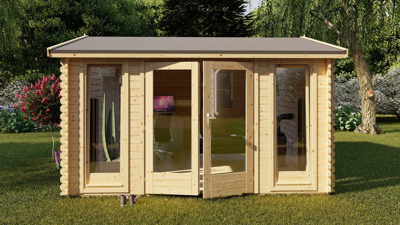 Finn Art Blockhaus Gartenhaus York 9 Holzhaus Blockbohlenhaus, BxT: 390x390 cm von Finn Art Blockhaus