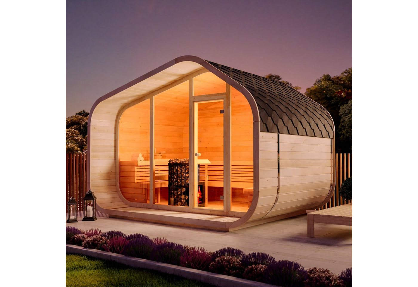 FinnTherm Fasssauna ScandiCube Wave Premium, BxTxH: 380 x 286 x 264 cm, 42 mm FinnTherm Fasssauna ScandiCube Wave Premium, BxTxH: 380 x 286 x 264 cm, 42 mm von FinnTherm