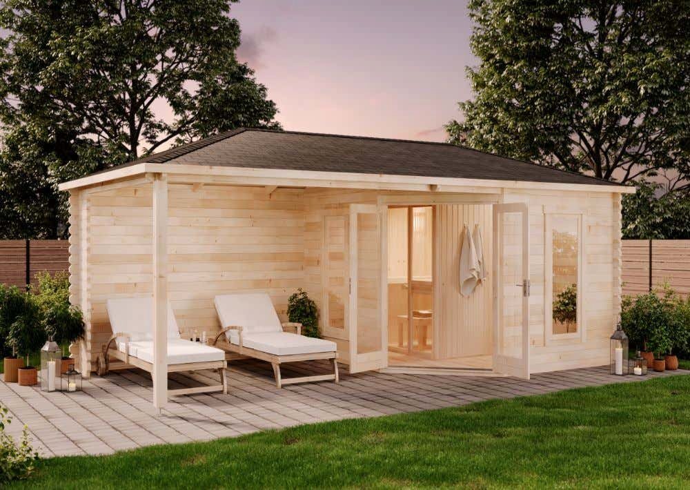 FinnTherm Saunahaus 5-Eck Liwa, BxTxH: 608 x 312 x 260 cm, 40 mm FinnTherm Saunahaus 5-Eck Liwa, BxTxH: 608 x 312 x 260 cm, 40 mm von FinnTherm