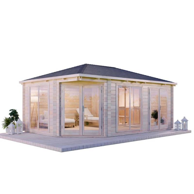 Finntherm Gartensauna Julia-40 ISO Naturbelassen 608 cm x 420 cm von FinnTherm