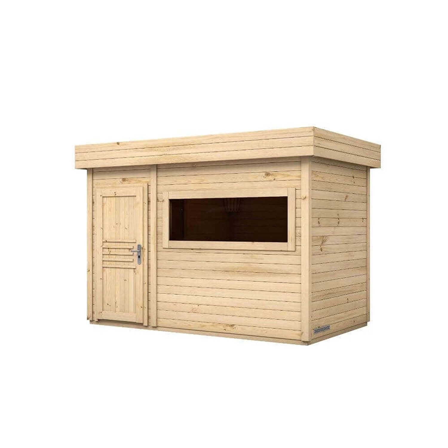 Finntherm Gartensauna Magnolia Naturbelassen 369 cm x 234 cm von FinnTherm