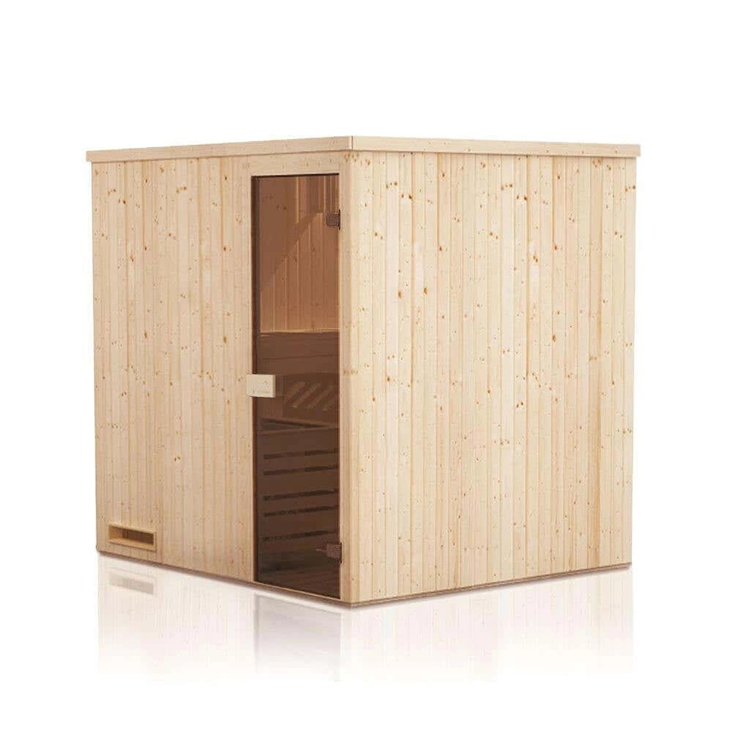 Finntherm Sauna Cenik Naturbelassen 194 cm x 194 cm Wandstärke 40 mm von FinnTherm