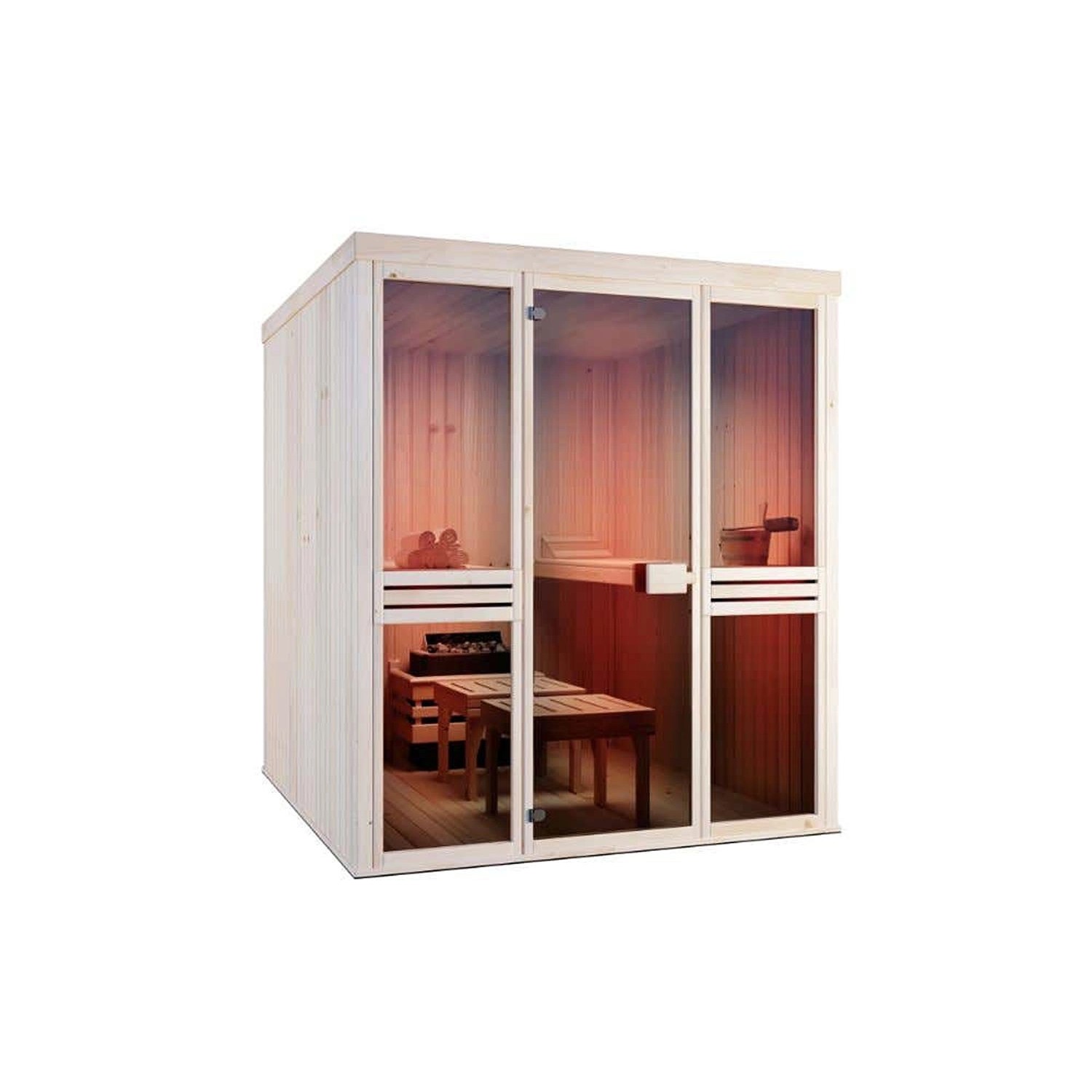 Finntherm Sauna Karina 1825 Naturbelassen 175 cm x 244 cm von FinnTherm