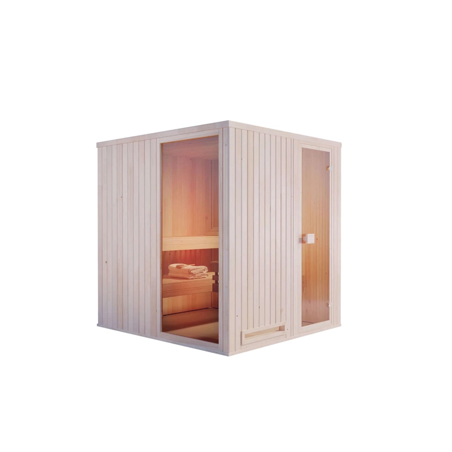 Finntherm Sauna Miranda 2015 Naturbelassen 194 cm x 144 cm von FinnTherm