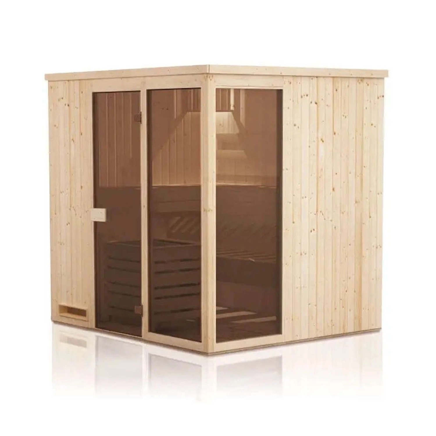 Finntherm Sauna Oda 2018 Naturbelassen 194 cm x 175 cm von FinnTherm