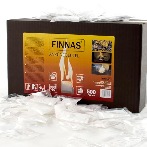 FINNAS Anzündbeutel 500 Stück Kaminanzünder Anzünder Grillanzünder Feueranzünder Firelighter Ofenanzünder Kaminofenanzünder für Zuhause, Camping Outdoor Jagd geruchlos wasserfest FINNAS Anzündbeutel 500 Stück Kaminanzünder Anzünder Grillanzünder Feueranzünder Firelighter Ofenanzünder Kaminofenanzünder für Zuhause, Camping Outdoor Jagd geruchlos wasserfest von Finnas