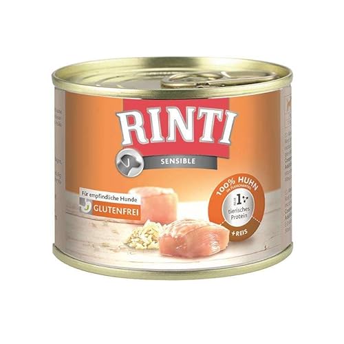 10 x Finnern Sensible Huhn & Reis 185g Hundefutter nass (9,16 € / kg) von Rinti