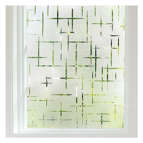 Finnez Fensterfolie Selbsthaftend Sichtschutzfolie 115x200cm Mit Sternmuster Milchglasfolie Statisch Selbsthaftend Klebefolie Dekofolie für Wohnzimmer Küche Büro Anti-UV von Finnez