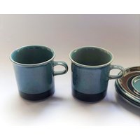 Arabia Finland Meri Kakaotasse Mit Untertasse Aus Den 1970Er Jahren Design Ulla Procopé Preis Für 1 Tasse Und Vintage Keramik von FinnishDesignFinds