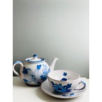 Ausgezeichnete Vintage Arabia Finland Handbemalte Teekanne Mit Teetasse Von Ara-Abteilung - Made in 1940Er Jahre von FinnishVintageOasis