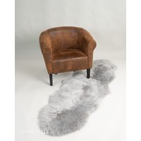 2Er Lammfell Decke Grau Silber - Läufer/Teppich von FinnsFelle