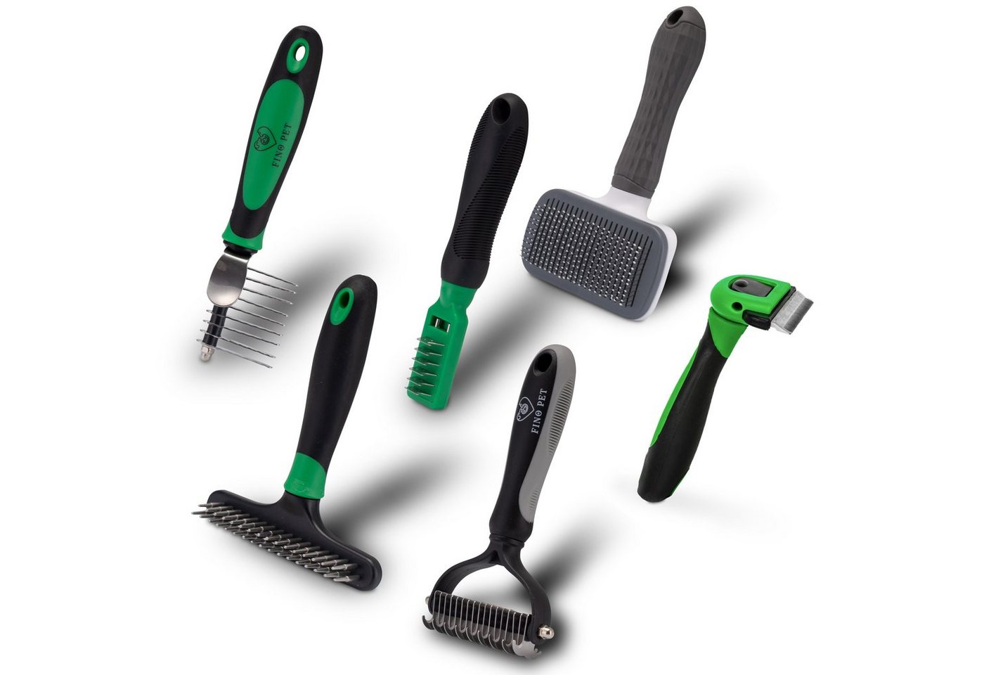FinoPet Fellbürste FinoPet Aktions-Set mit Hundebürste Katzenbürste Entfilzungsbürsten, Edelstahl, (Langhaar Kurzhaar Unterwolle Bürsten, Tierhaarentferner, Hunde Zubehör oder Katzen Zubehör im Set Hundebürsten Katzenbürsten, 6-tlg), Langhaar, Kurzhaar, Unterwolle, Unterfell, Entfilzung FinoPet Fellbürste FinoPet Aktions-Set mit Hundebürste Katzenbürste Entfilzungsbürsten, Edelstahl, (Langhaar Kurzhaar Unterwolle Bürsten, Tierhaarentferner, Hunde Zubehör oder Katzen Zubehör im Set Hundebürsten Katzenbürsten, 6-tlg), Langhaar, Kurzhaar, Unterwolle, Unterfell, Entfilzung von FinoPet