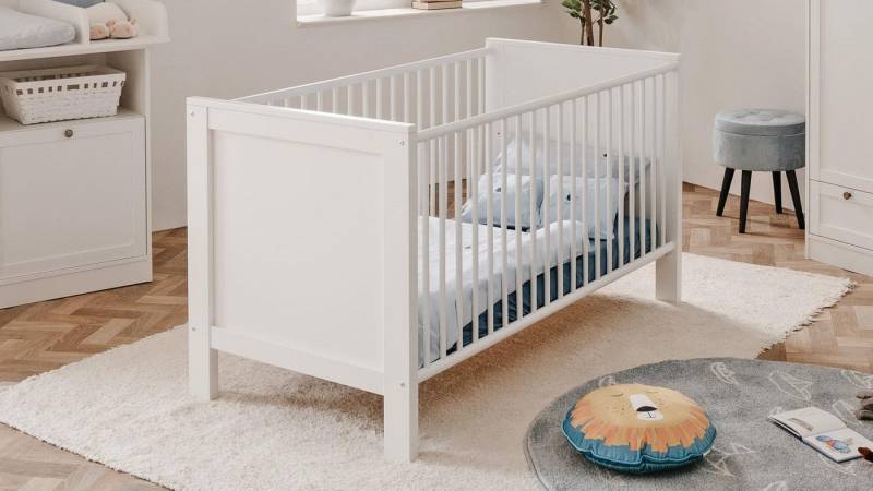 Finori Babybett Babybett Landwood weiß Dekor mit Schlupfsprossen 70x140 Finori Babybett Babybett Landwood weiß Dekor mit Schlupfsprossen 70x140 von Finori