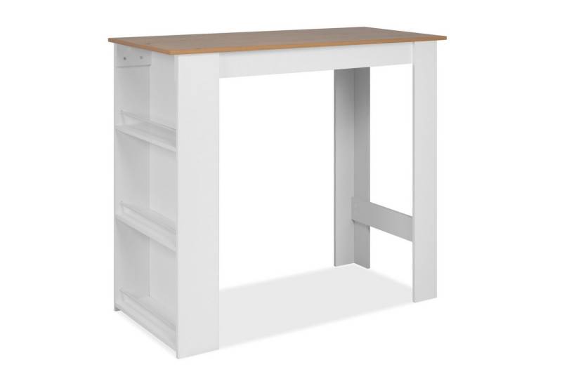 Finori Bartisch in Dekor Artisan Oak, Weiß - 120x107x60 (BxHxT) von Finori