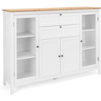 Finori Bergen 52 Highboard Holzwerkstoff Weiß/Artisan Oak von Finori