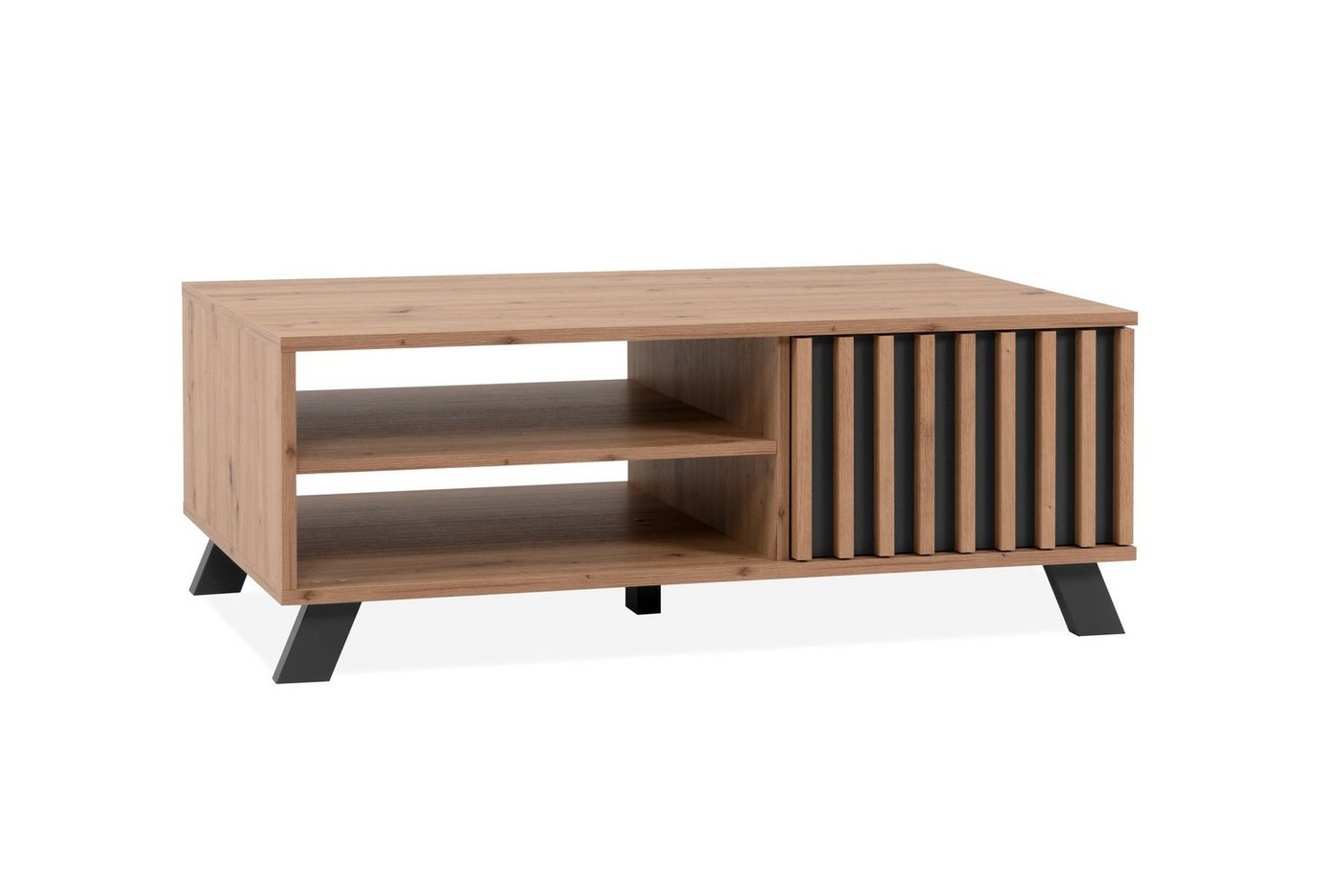 Finori Couchtisch in Artisan Oak / Anthrazit (BxHxT: 110,5x42x67 cm) von Finori