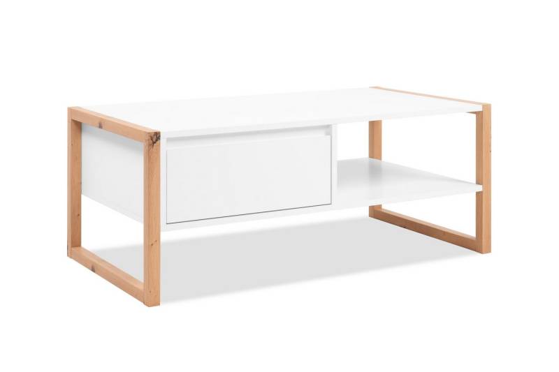 Finori Couchtisch in weiß / Dekor Artisan Oak - 100x40x55cm (BxHxT) von Finori