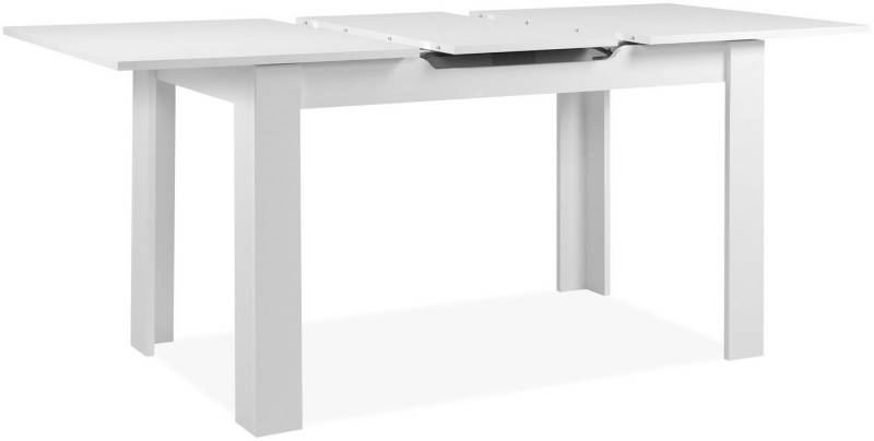 Finori Esstisch, weiß B x H x T ca. 125-165 x 75 x 80 cm von Finori