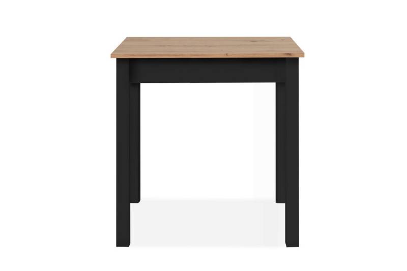 Finori Esstisch in Dekor Artisan Eiche / schwarz - 90x76x67cm (BxHxT) von Finori