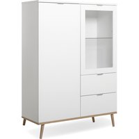 Finori Göteborg 53 Highboard Weiß/Sonoma Eiche von Finori