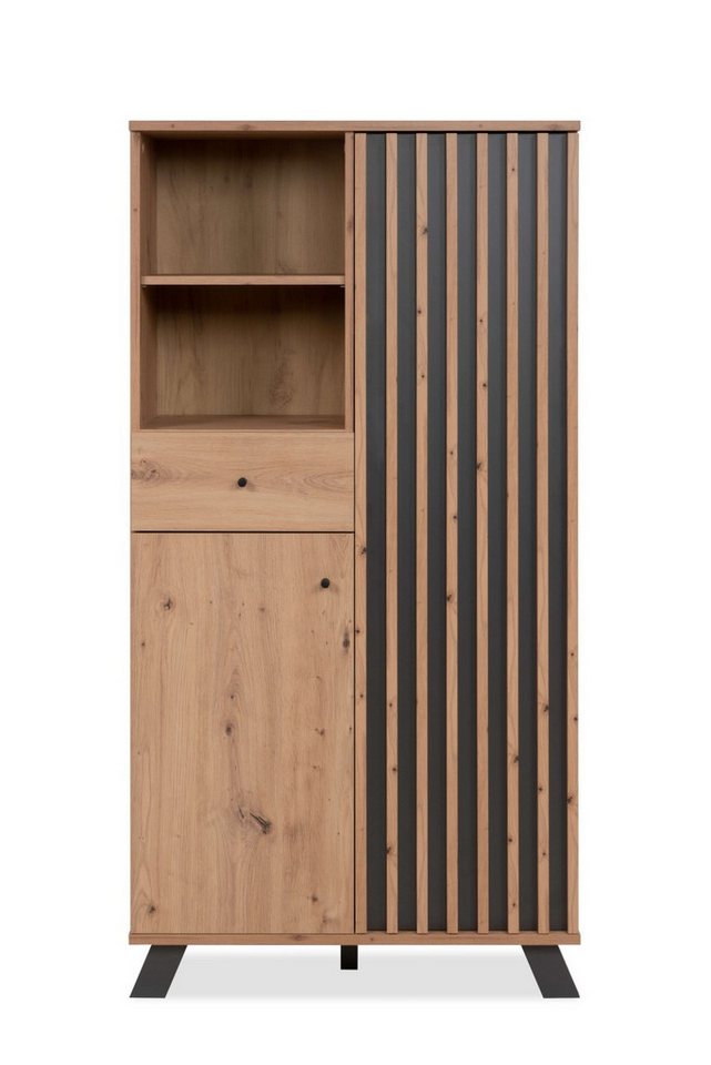 Finori Highboard Medan 80 cm Artisan Eiche / anthrazit Finori Highboard Medan 80 cm Artisan Eiche / anthrazit von Finori