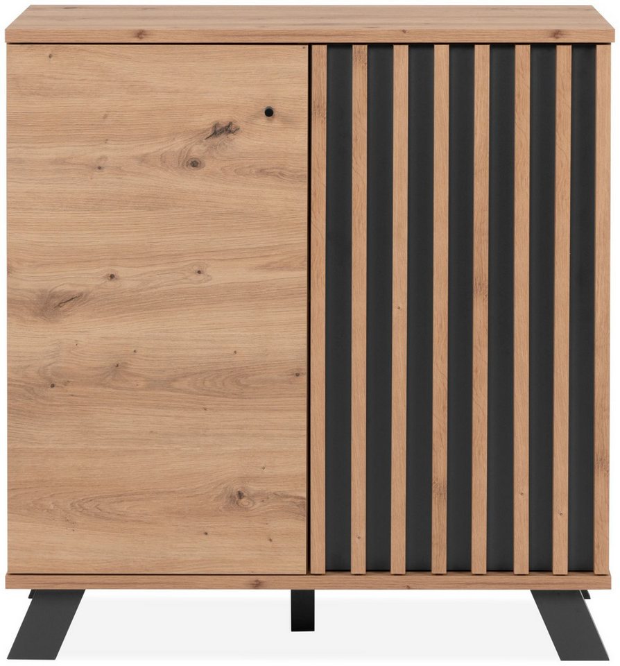 Finori Kommode, Artisan Oak / Anthrazit B x H x T ca. 80 x 85 x 40 cm von Finori