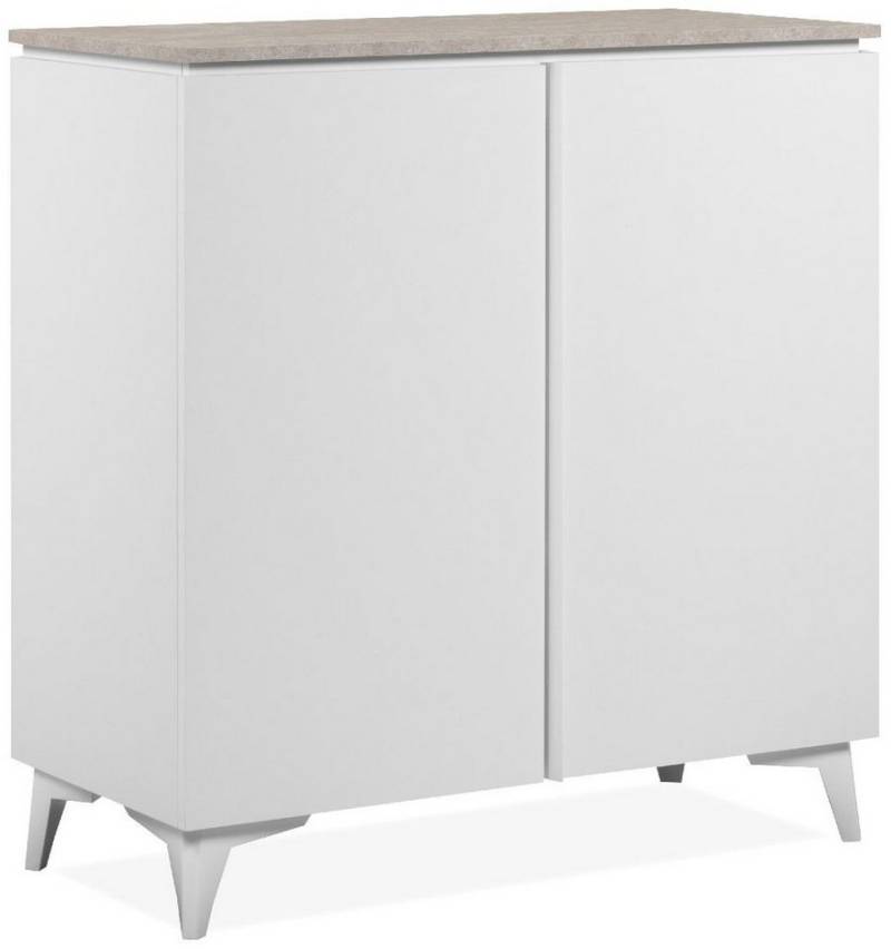 Finori Kommode, Sandstein, weiß, Modern, MADE IN GERMANY, 88 x 92 x 40 cm von Finori