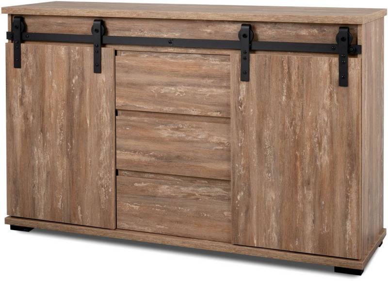 Finori Kommode, Modern Dekor Valhalla Eiche Dekor Milford Kiefer 140 x 87 x 40 cm von Finori