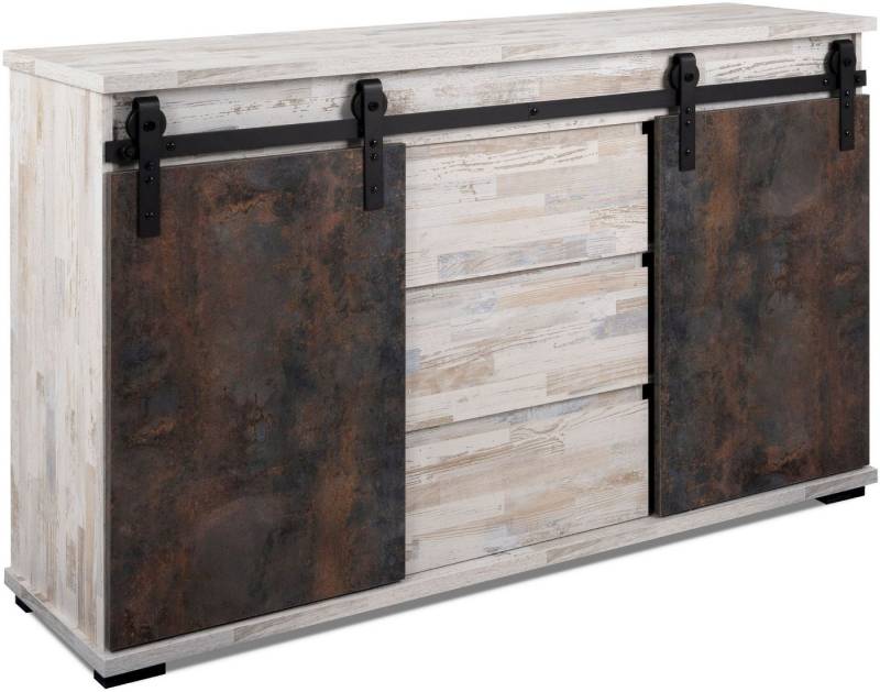 Finori Kommode Sevilla 01B, Modern Dekor Aratinga Kiefer / Na Pali 140 x 87 x 40 cm von Finori