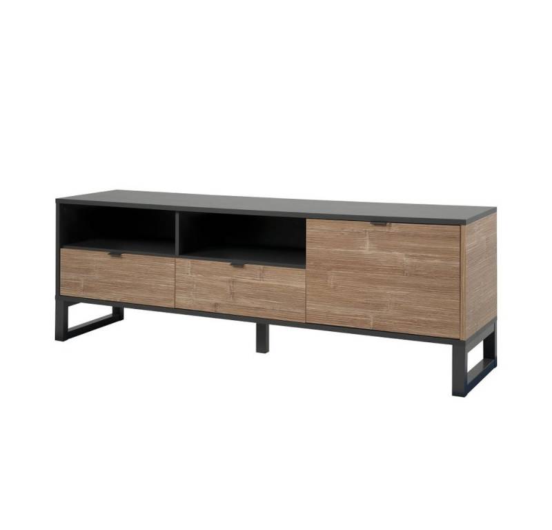 Finori Lowboard Lowboard Hifi Kommode Sideboard SUMATRA 56A Bambus Nb. / Anthrazit von Finori